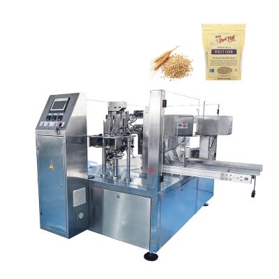 China Automatic food doypack cereal oatmeal wheat packing machine grain beans doypack packing machine for sale