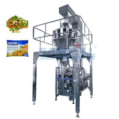 China Automatic Food Vertical Salad Mixes Packing Machine Multihead Weigher Packing Fruit And Vegetable Machine for sale