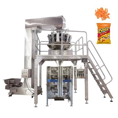 China Food Auto Weighing Potato Chips Puffed Packing Machine Crunchy VFFs Pocket Snack Food Flake Vertical Packaging Machine for sale