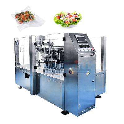 China Automatic rotary multihead food vacuum weigher packing cashew almond nut zipper bag doypack horizontal pouch packing machine for sale