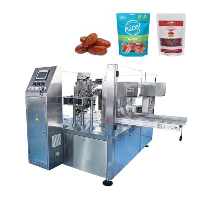 China Food auto weighing dried fruit doypack packing machine premade pouch doypack dates beans packing machine for sale