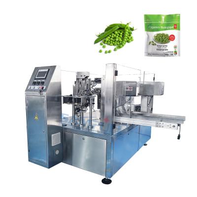 China Food auto weighing premade pouch fruit and vegetable packing machine pea doypack packing machine for sale