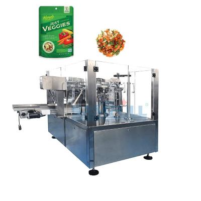 China Automatic Freeze Dried Food Vegetables Mixed Rotary Zipper Bag Packing Resealable Packing Machine for sale