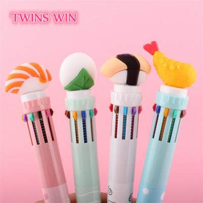 China Eco-Friendly 530 Pen Color Ballpoint Fresh Pen 10 Color Sushi Pen Ball for sale