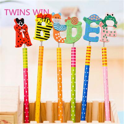 China 2019 High School Pencil Selling Office Letters Cartoon English Pencil For Children Colorful Wooden Pencil 449 for sale