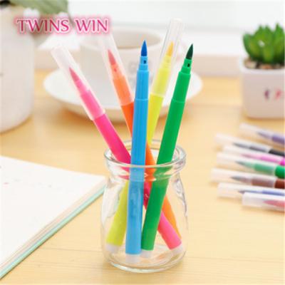 China Top Sale 2019 galley& cute school brush pen 2019 stationery soft cheap water color brush pen 061 12 food grade marker pen real for sale