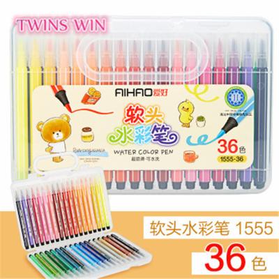 China Top Sale 2019 galley& school brush pen 2019 stationery products 36 permanent color marker pen painting brush pen new set 055 for sale