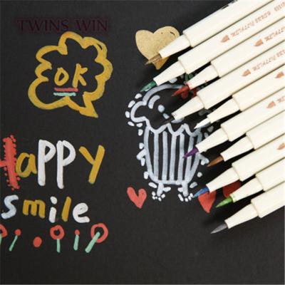 China Top Sale 2019 galley& 2019 school marker pen stationery products list new paint pen marker muliti color water brush pen 051 for sale