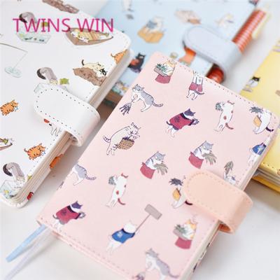 China Cute PU Leather Notebook 689 Korean Hardcover New Stationery Items for sale