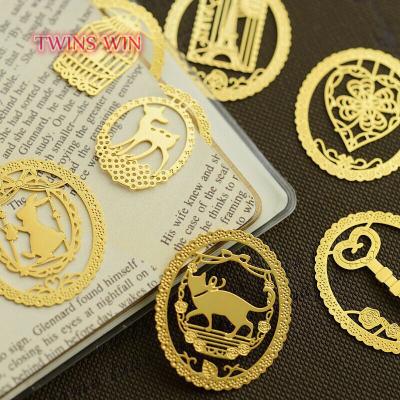 China 3d lace china mini cartoon cute creative animal metal bookmark hollow custom bookmark Bookmark575 for sale