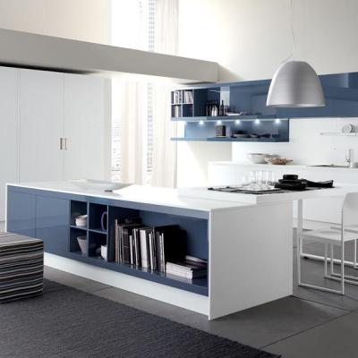 China Modern Design High Gloss Modern Style 2 Pack Pantry Blue Sideboard For Australia Market for sale