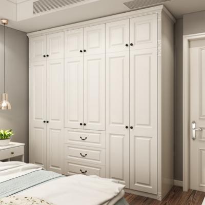 China Practical Expandable American Style Rta White Solid Wood Wardrobe for sale