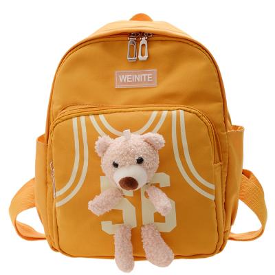 China Wholesale Waterproof Custom Cartoon Bear Kindergarten Kids Large Capacity Light Backpack Cute Travel Doll Backpack Schoolbag for sale