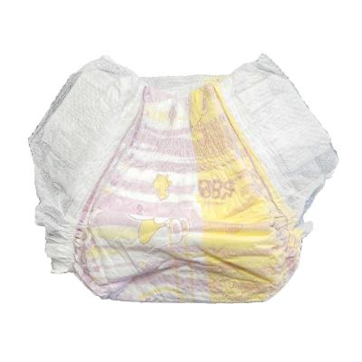 China Factory Reject Grade B Cute Printed Baby Diapers In Stocklots for sale