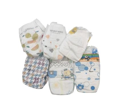 China China manufacturer baby plain weave disposable diapers second rate stock lot diapers with transparent bag baby diaper pants for sale