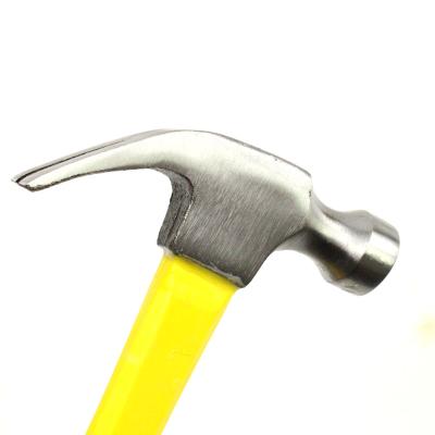 China New durable fibre-handled fiberglass claw hammer for sale