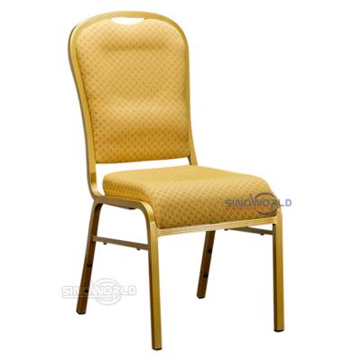 China Modern Modern Stackable Meeting Room Wedding Reception Hotel Dining Aluminum Banquet Chair for sale