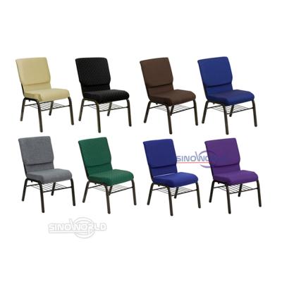 China Modern wholesale cheap interlocking padded metal church chair, theater chair, church seating for sale for sale