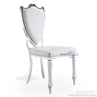 China Cooling Event Party Wedding Dining Furniture Stainless Steel Metal Frame Dining Chair For Sale for sale