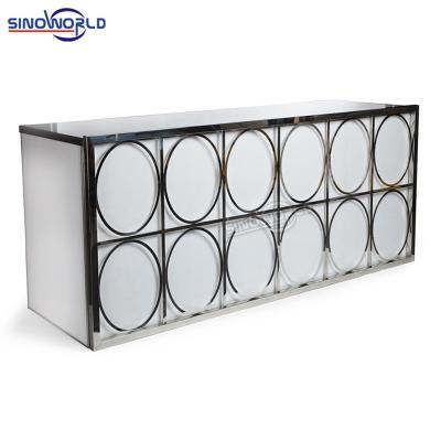 China Modern stainless steel bar table counter front side counters bar table new design for bar shop for sale