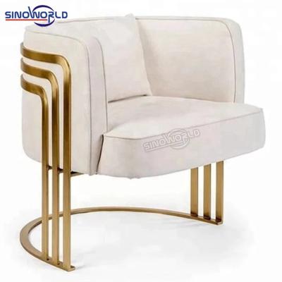 China Home Tufted Sofa Hotel Metal Gold Stainless Steel Chair White Stainless Steel Banquet Dining Chair for sale