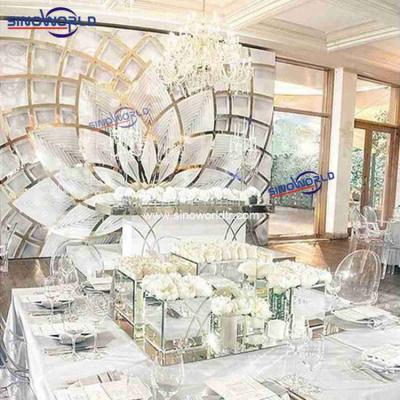 China Sample the fashionable wedding decorations Foshan Sinoworld wedding furniture backdrop design for wedding and party for sale for sale