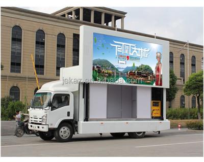 China 2021 Jekaz Outdoor Mobile Truck LED Display Screen Mobile LED Display Screen Water Proof Pusher with Electronic LED Display Sign Board for sale