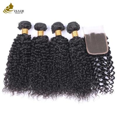 China Curly Remy Braziliaanse Mensenhaar Bundel Afro Kinky Weave Te koop