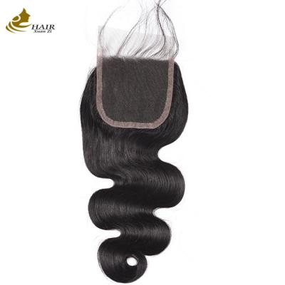 China Verkoop Beste kwaliteit Virgin Braziliaanse 9A Remy Body Wave Full Lace Frontale sluiting 4x4 Mensenhaar Te koop