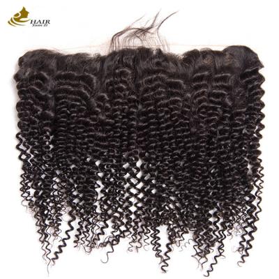 China Frontale menschliche Haar Spitze Schließung 5x5 HD Kinky Locken OEM zu verkaufen