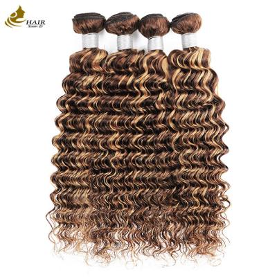 China Piano 4/27 Ombre Human Hair Extensions Deep Wave Hair Bundles for sale