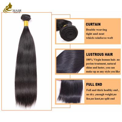 China Wholesales Natural Black Straight Cuticle Aligned Virgin Human Hair Bundles for sale