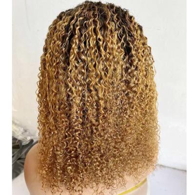 Cina Bob colorato parrucca di pizzo frontale 13X4 parrucca di pizzo frontale riccioli capelli umani pizzo parrucca 180% in vendita