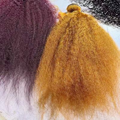 Chine Vente en gros Ombre Extensions de cheveux humains Brésilien Kinky Droite Yaki Boucles de cheveux tissés à vendre