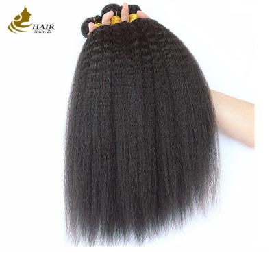 China Brazilian Weaving Yaki Straight Human Hair Kinky Straight Bundles Thick Bundles for sale