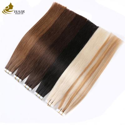 China Factory Supplier Remy 100% Human Skin Weft Invisible Double Faced Russian Tape Hair Extension for sale