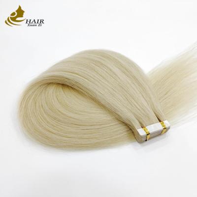 China 60 Human Hair PU Tape Hair Extension With Tangle Free Design for sale