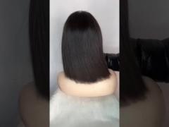 China Wholesale Cheap Bob Natural Swiss Lace Front Wig