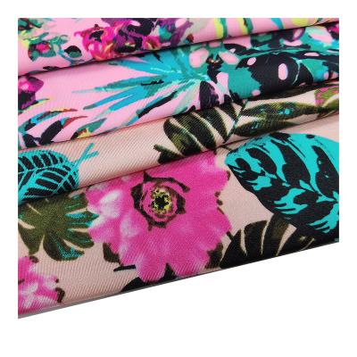 China New Design Plain Printed Spandex 4 Way Nylon Swimming Stretch Matte Fabric for sale