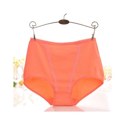 China Breathable High-waist Nuan Cotton Lace Gong Large Size Sweat-absorbent Briefs For Ladies for sale