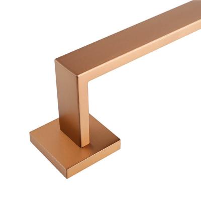 China Wall Mounted Heater Bathroom Toilet Paper Holder Rose Gold 304 Stainless Steel Towel Rack for sale