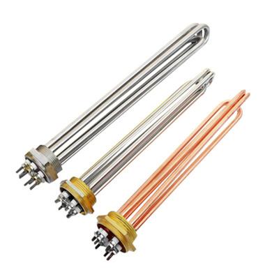 China Chemicl Equipment Annai 3KW 6KW 10KW Thermo Electric Liquid Oil Water Incoloy840 Heating Element Flanged Tubular Industrial Immersion Heater for sale