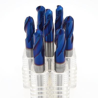 China AISHITE HRC65 Naco Carbide Milling Cutter Sets Suppliers Ballnose Carbide CNC Lathe Blue Cutting Tools for sale