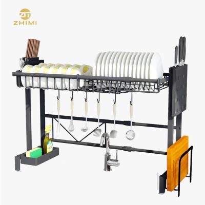 China High Quality Sustainable House Kitchen Storage Racks Expandable Metal Dish Drying Rack for sale