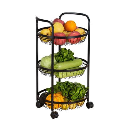 China Sustainable Floor Maker Multi-Layer Snack Trolley Cart Removable Vegetable Shelf Storage Rack for sale