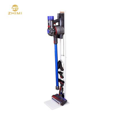 China Workable Free Punch Standing Type Hardware Iron Home Vacuum Cleaner Rack Hanger Storage Rack For V6 V7 V8 V10 for sale