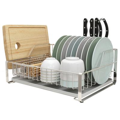 China Durable High Quality 304 Stainless Steel Powder Utensils Rack Kitchen Dish Drying Rack for sale