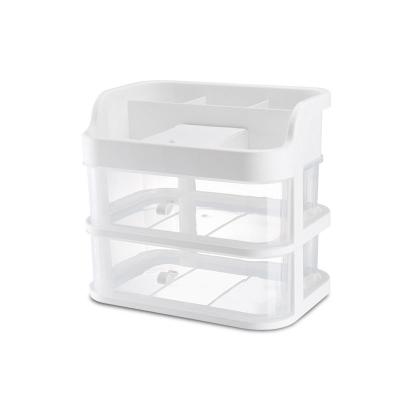 China Sustainable Large Capacity PP Material Make Up Beauty Storage Box Cosmetic Organizer for sale