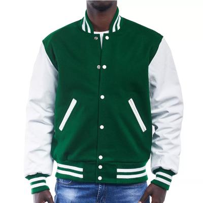 China Embroidery Waterproof Custom Jacket With Letterman Leather Jacket Big Sleeve Baseball Men's College Jacket for sale