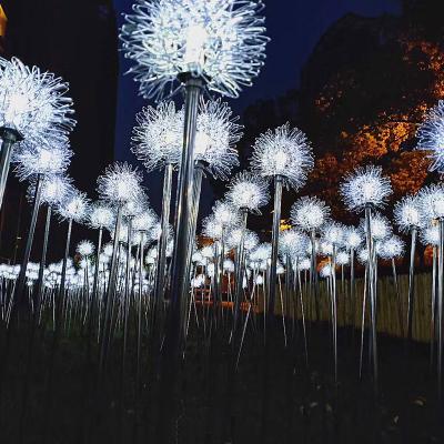 China 12v Outdoor Decoration Dandelion Lighting Waterproof Pattern Light For Holiday Park Garden Lawn Square Landscape Park Decoration for sale